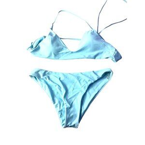 Zaful 2 Piece Sexy Blue Bikini Swimsuit* Cheeky * Medium  * Sissy * NWOT